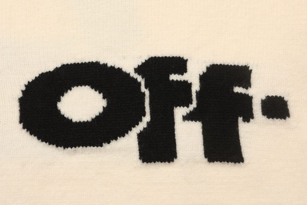 Off White Front Off Logo Sweater Cream ( Sweater) OKZY20261756
