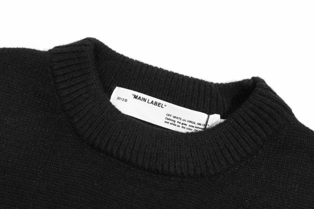 Off White Chest Arrow Knit Sweater Black ( Sweater) OKZY20261758