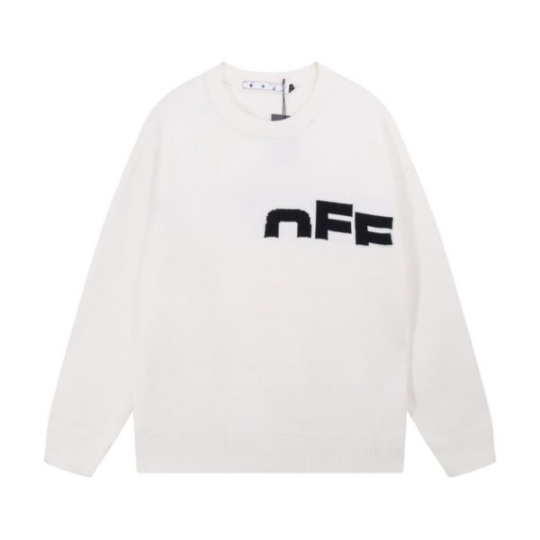 Off White Front Off Logo Sweater White ( Sweater) OKZY20261759