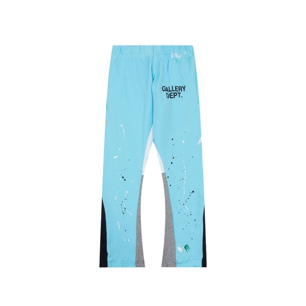 Gallery Dept Light Blue Paint Splatter Flare Sweatpants OKZY2026175