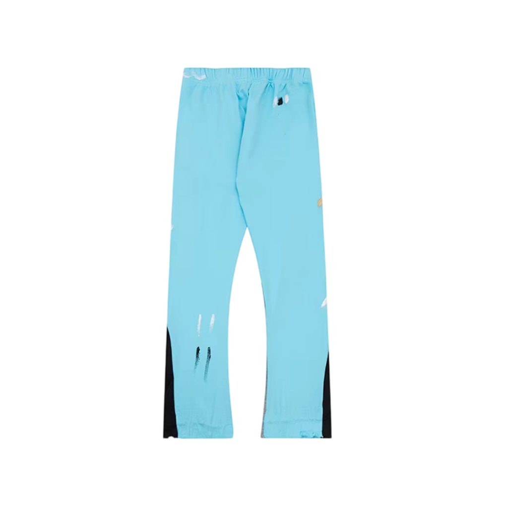 Gallery Dept Light Blue Paint Splatter Flare Sweatpants OKZY2026175