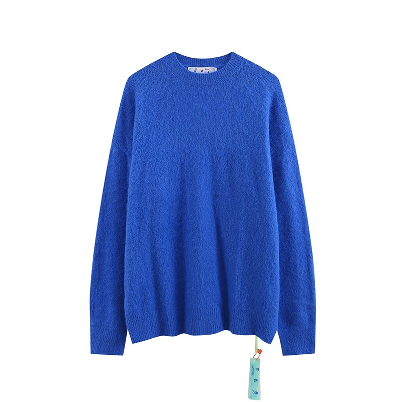 Off White Back Arrow Mohair Sweater Blue (Sweater) OKZY20261761