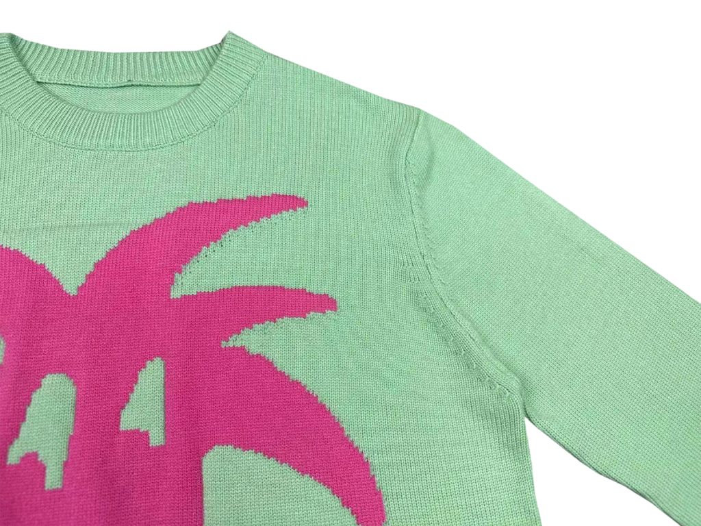 Palm Angels Dripping Palm Tree Knit Sweater Green ( Sweater) OKZY20261765
