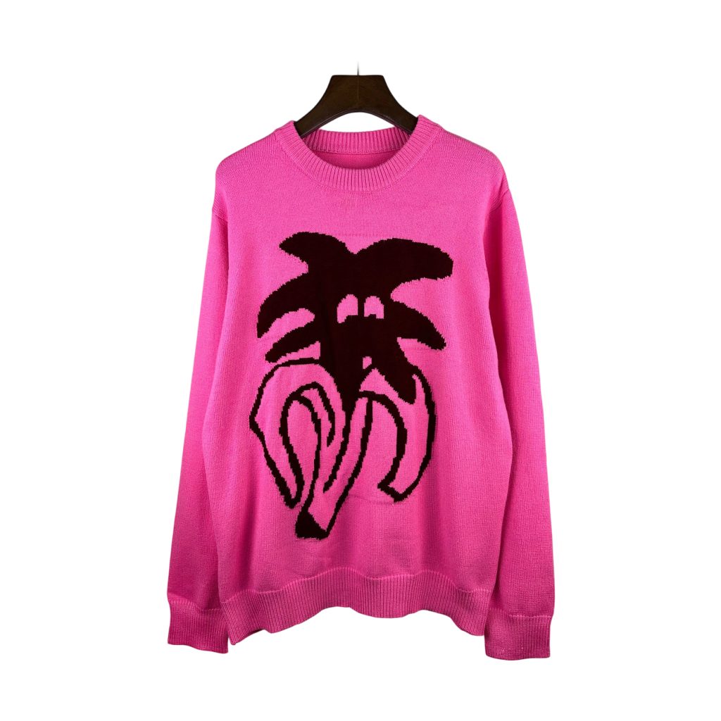 Palm Angels Abstract Palm Tree Knit Sweater Pink ( Sweater) OKZY20261766