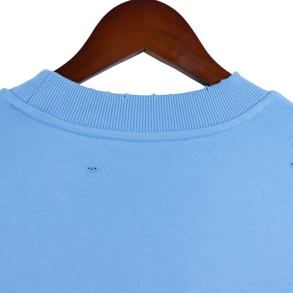 Palm Angels Rainbow Star Print Crewneck Sweatshirt Light Blue OKZY20261768