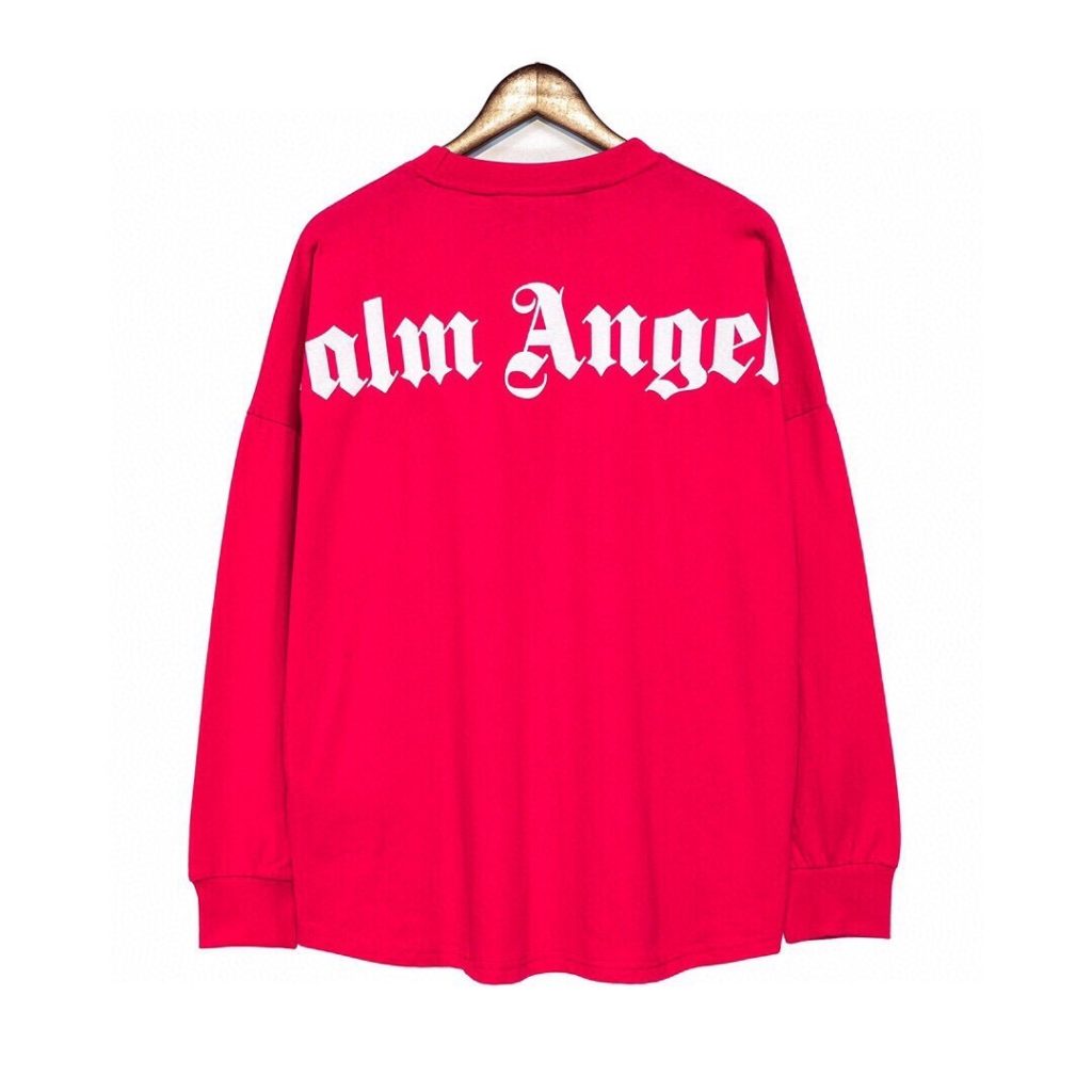 Palm Angels Back Gothic Logo Crewneck Sweatshirt Black/White/Light Blue/Red OKZY20261769