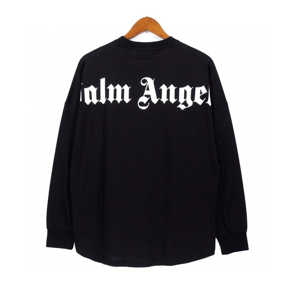 Palm Angels Back Gothic Logo Crewneck Sweatshirt Black/White/Light Blue/Red OKZY20261769