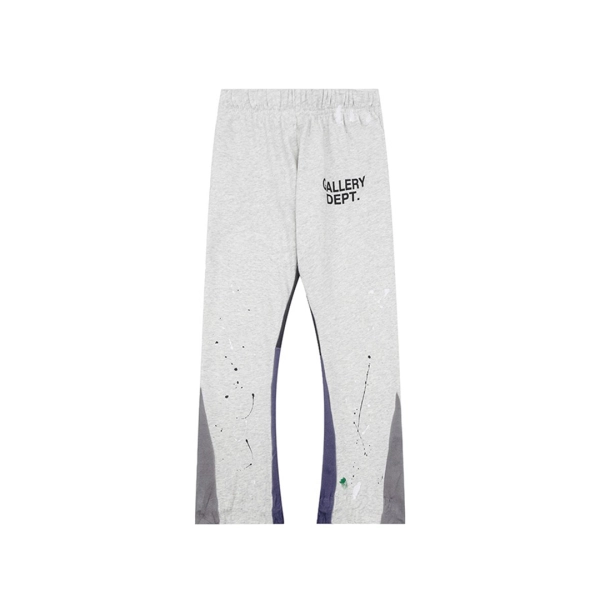 Gallery Dept Heather Grey Paint Splatter Flare Sweatpants OKZY2026176