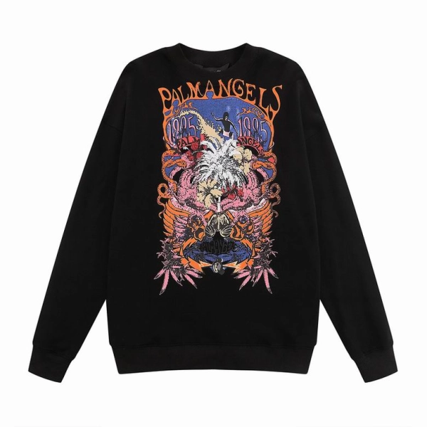 Palm Angels Vintage Poster Crewneck Sweatshirt Black OKZY20261772