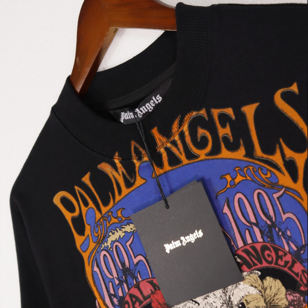 Palm Angels Vintage Poster Crewneck Sweatshirt Black OKZY20261772