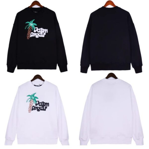 Palm Angels Cartoon Palm Tree Crewneck Sweatshirt Black/White OKZY20261778