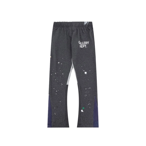 Gallery Dept Dark Grey Paint Splatter Flare Sweatpants OKZY2026177