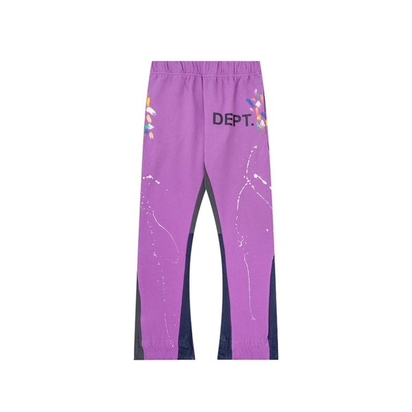 Gallery Dept Purple Paint Splatter Flare Sweatpants OKZY2026180
