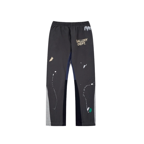 Gallery Dept Black Paint Splatter Flare Sweatpants OKZY2026182