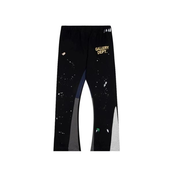 Gallery Dept Black Paint Splatter Flare Sweatpants OKZY2026185