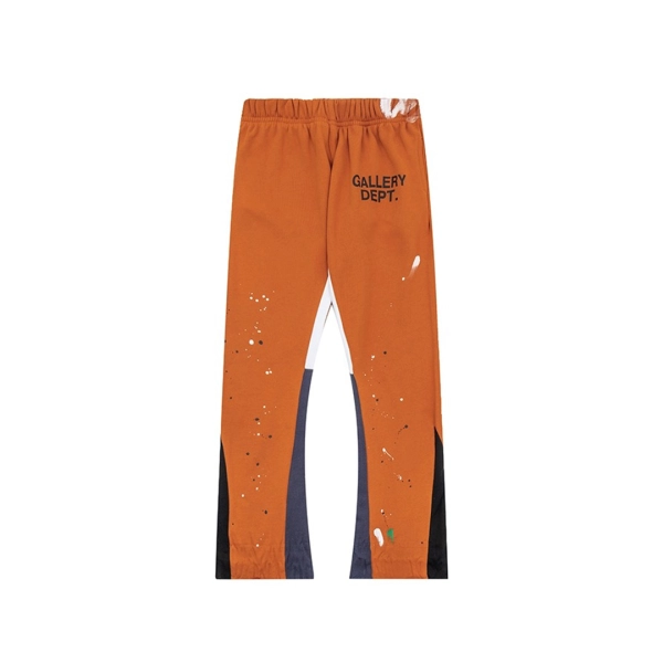 Gallery Dept Orange Paint Splatter Flare Sweatpants OKZY2026186