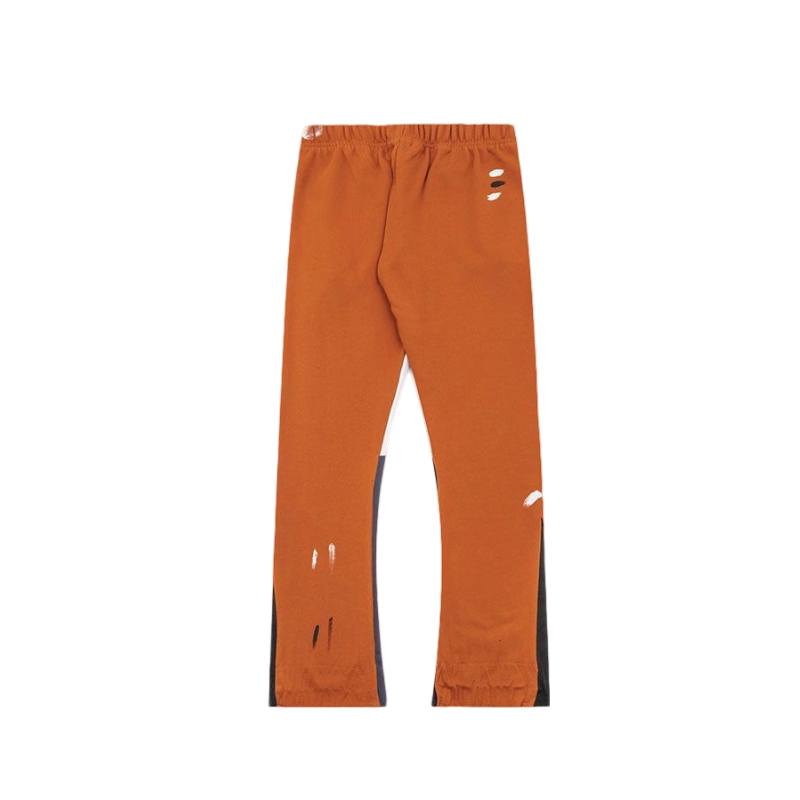 Gallery Dept Orange Paint Splatter Flare Sweatpants OKZY2026186