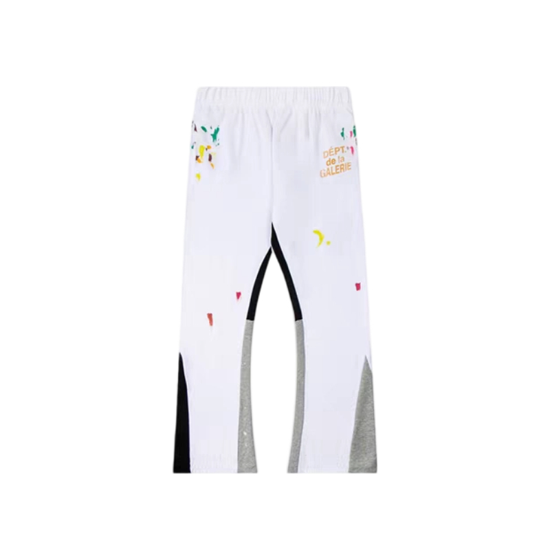 Gallery Dept White Splash Paint Flare Pants OKZY2026189