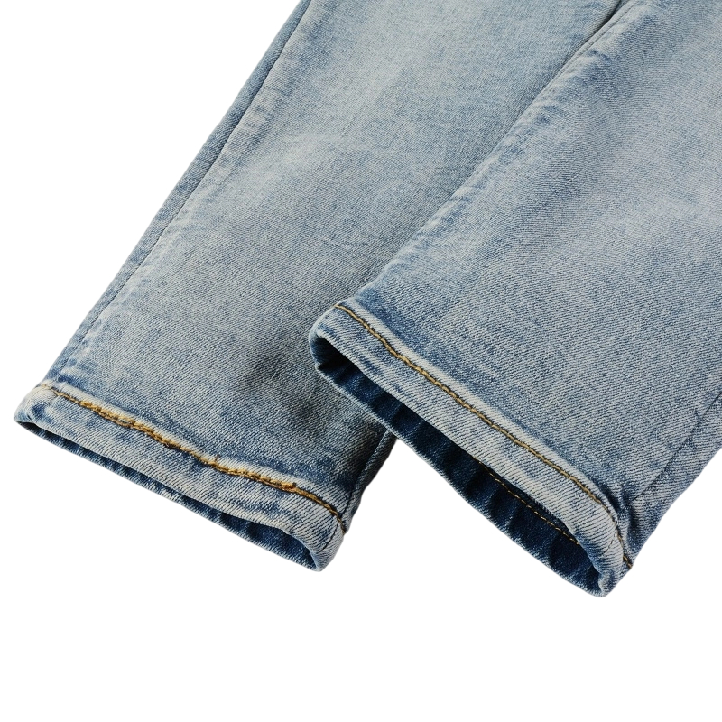 Amiri Pink Logo Patch Ripped Jeans OKZY202618