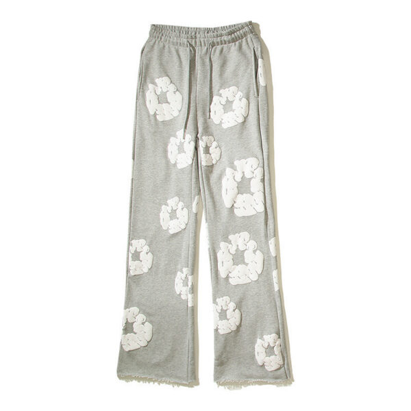 Denim Tears Grey Cotton Wreath Flare Sweatpants OKZY2026199