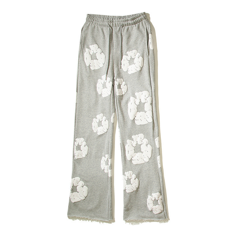 Denim Tears Grey Cotton Wreath Flare Sweatpants OKZY2026199