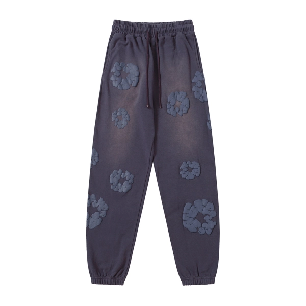 Denim Tears Bluish-purple Cotton Wreath Sweatpants OKZY2026200