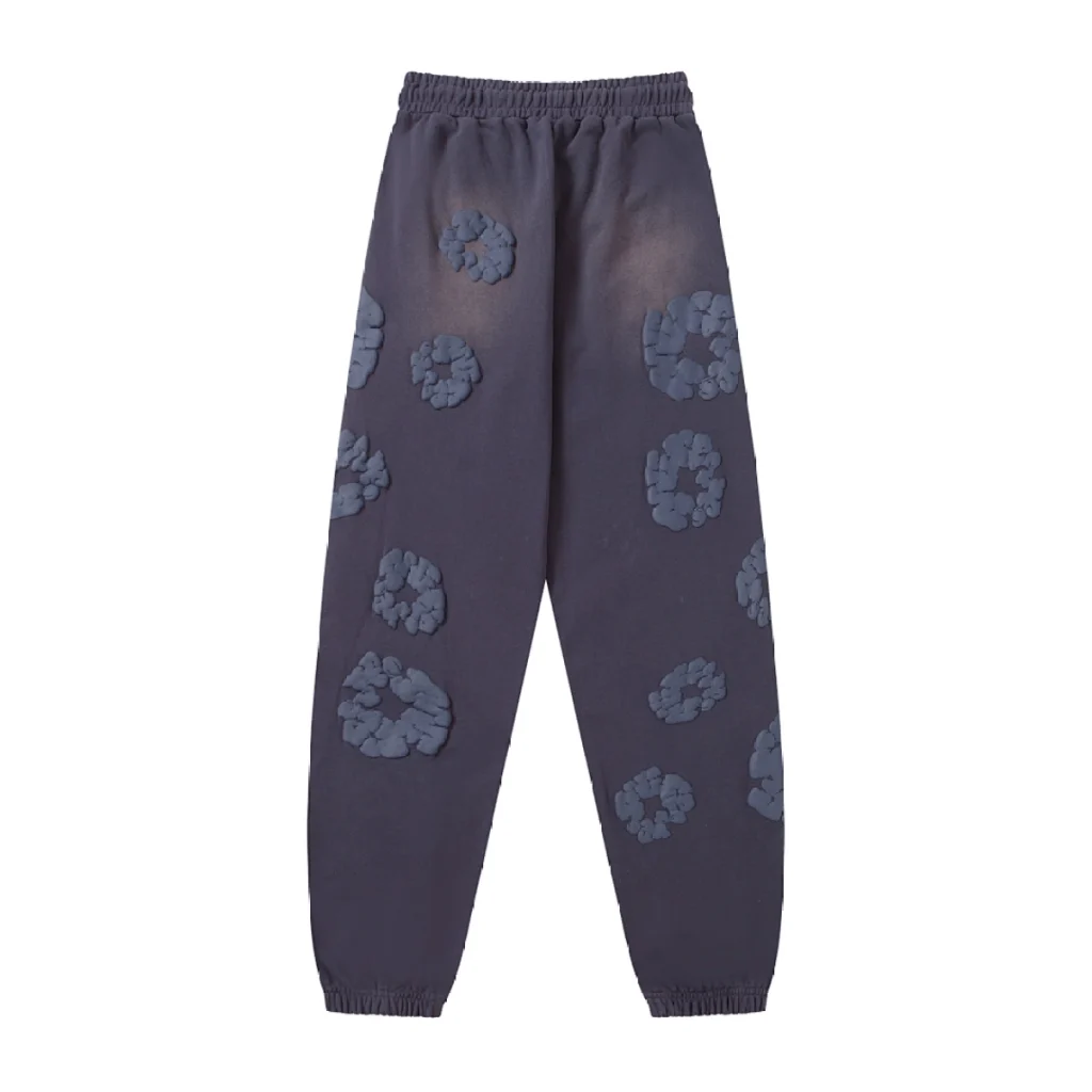 Denim Tears Bluish-purple Cotton Wreath Sweatpants OKZY2026200