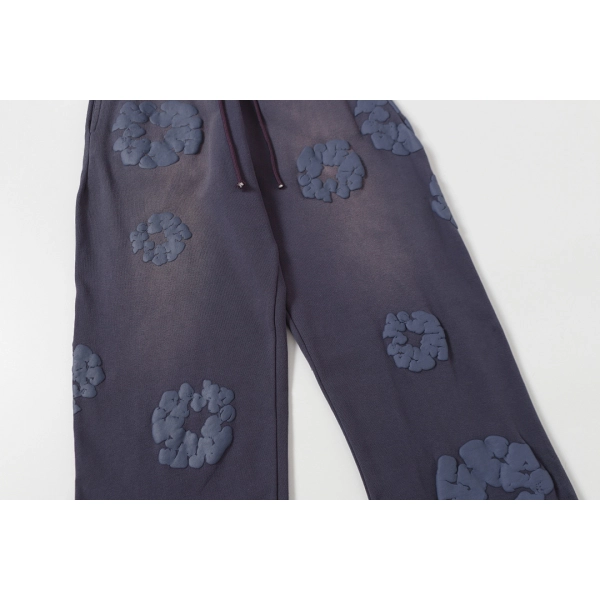 Denim Tears Bluish-purple Cotton Wreath Sweatpants OKZY2026200
