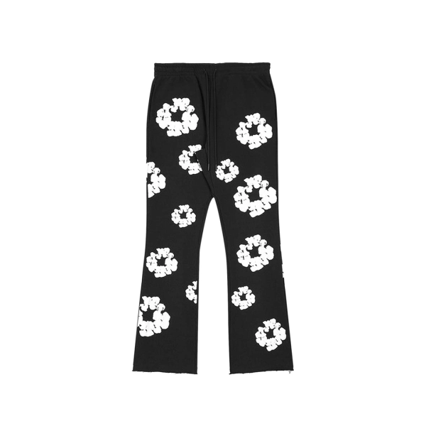 Denim Tears Black Cotton Wreath Flare Sweatpants OKZY2026201
