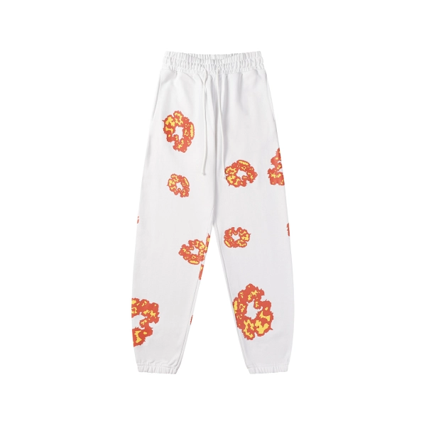 Denim Tears White Orange Cotton Wreath Sweatpants OKZY2026203