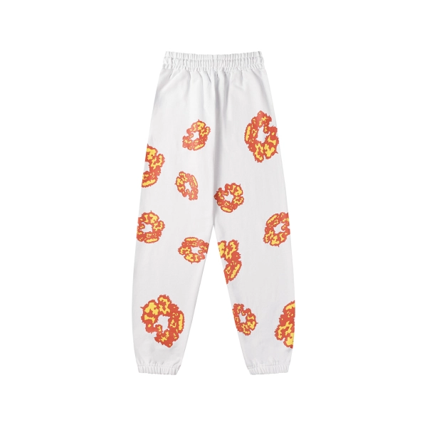 Denim Tears White Orange Cotton Wreath Sweatpants OKZY2026203