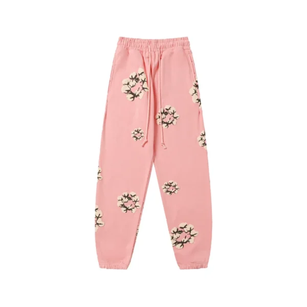 Denim Tears Pink Cotton Wreath Sweatpants OKZY2026210