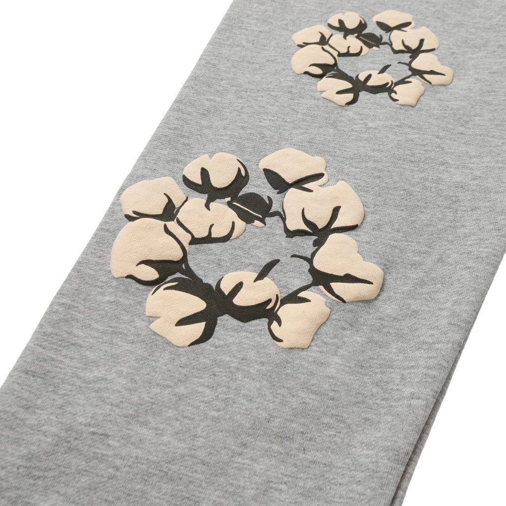 Denim Tears Grey Beige Cotton Wreath Sweatpants OKZY2026211