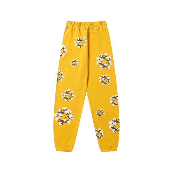 Denim Tears Yellow Cotton Wreath Sweatpants OKZY2026212