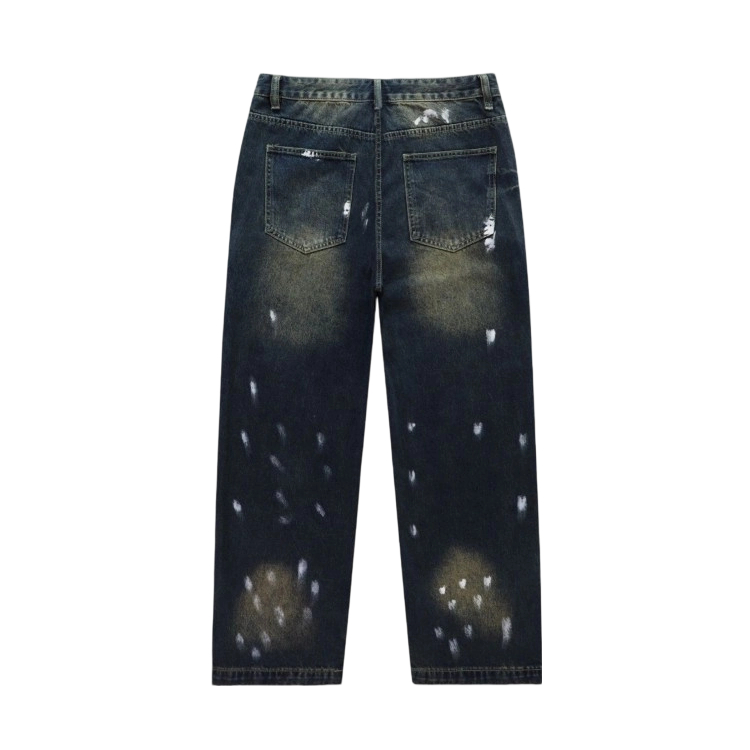 Valley Vintage Wash Rhinestone Distressed Jeans OKZY2026219