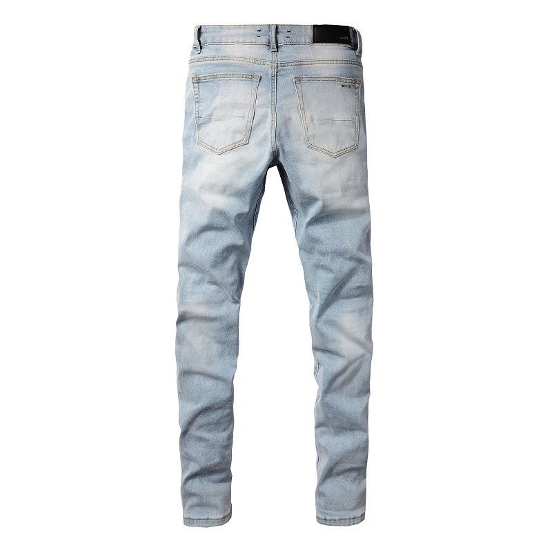 Amiri Black Stripe Patch Ripped Jeans OKZY202621