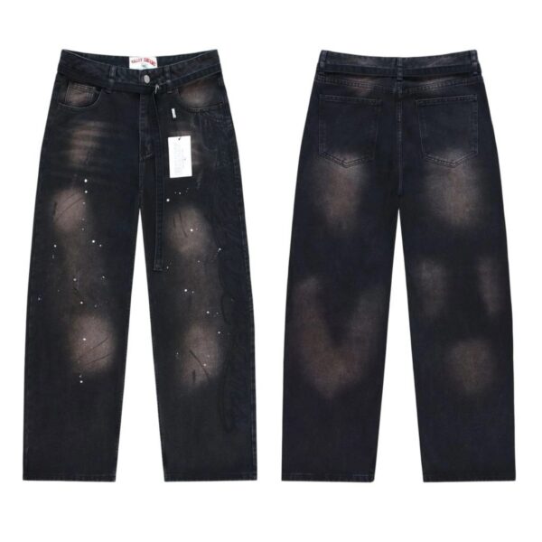Valley Black Splash Ink Wide Jeans OKZY2026222