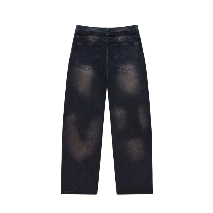 Valley Black Splash Ink Wide Jeans OKZY2026222