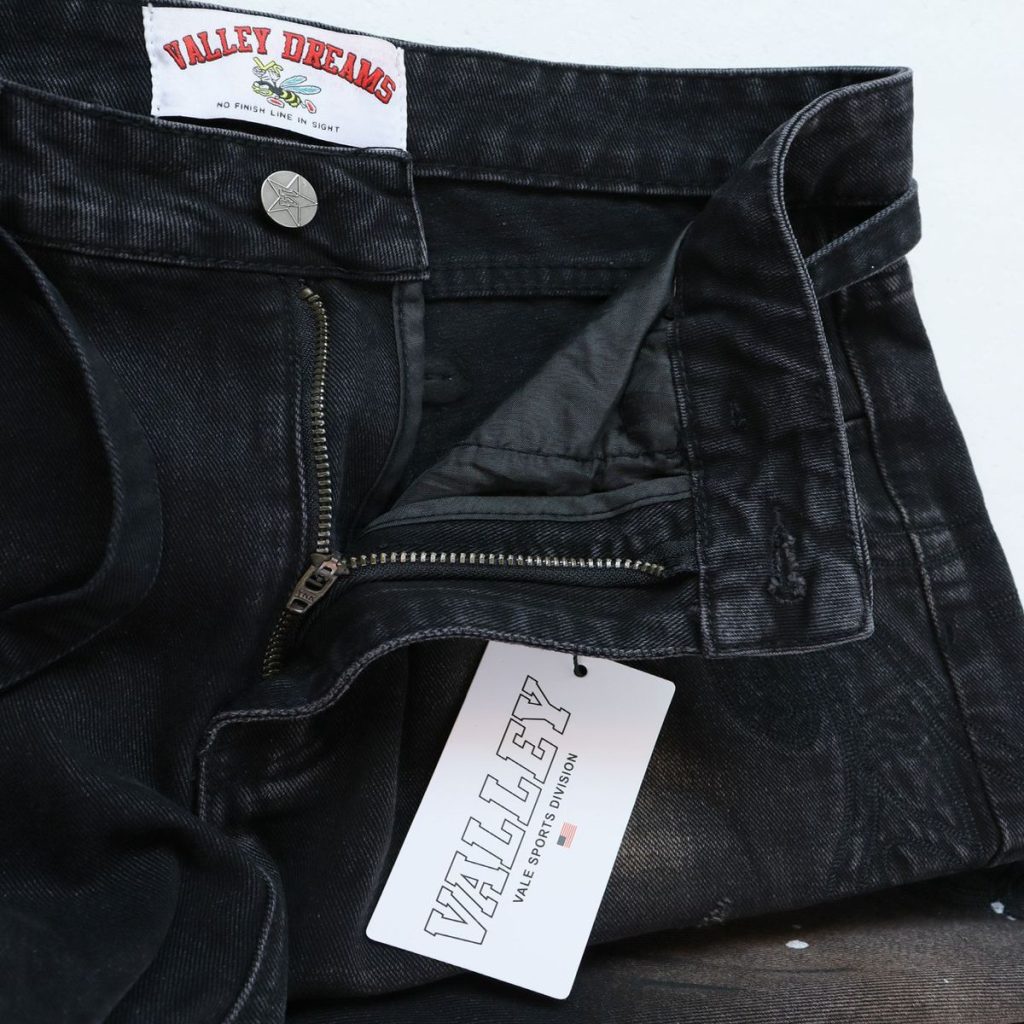 Valley Black Splash Ink Wide Jeans OKZY2026222