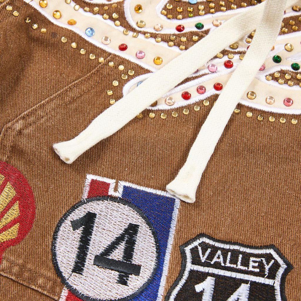 Valley Brown Multi Patch Rhinestone Jeans OKZY2026224