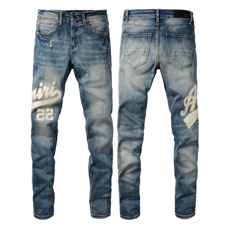 Amiri Varsity 22 Embroidered Skinny Jeans OKZY202622