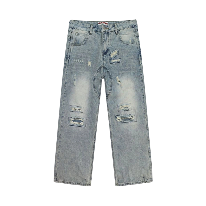 Valley Light Blue Eagle Ripped Jeans OKZY2026230