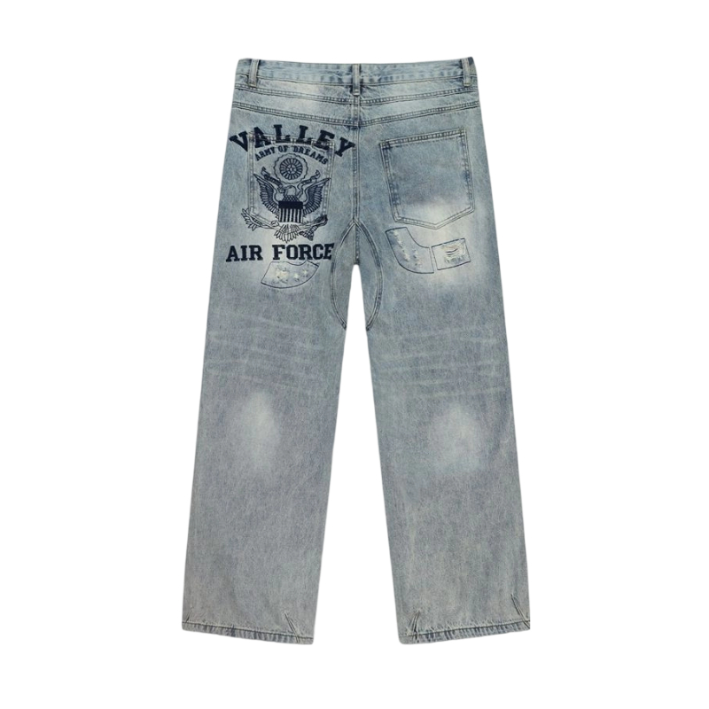 Valley Light Blue Eagle Ripped Jeans OKZY2026230