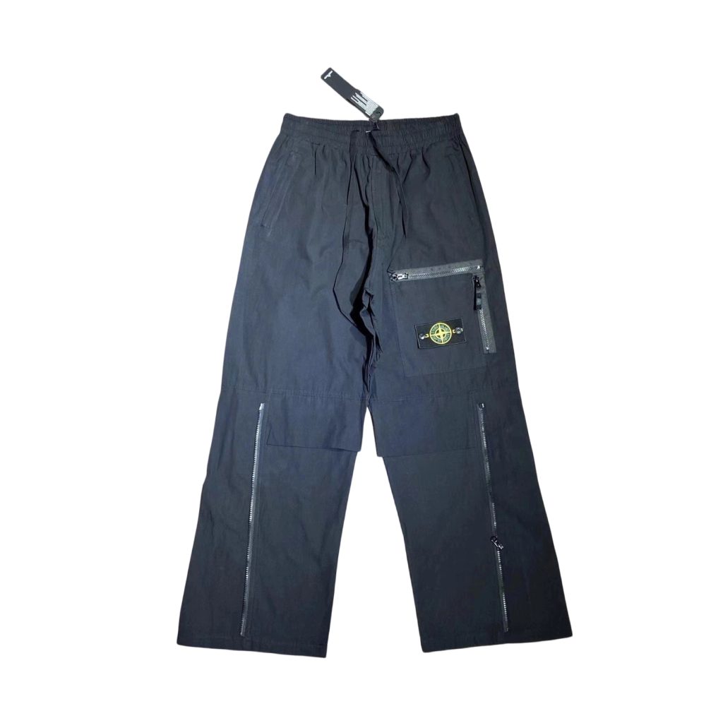 Stone Island Black Multi Zip Cargo Pants OKZY2026241