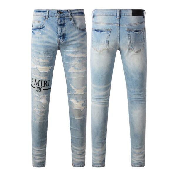 Amiri Monogram Logo Ripped Jeans OKZY202624