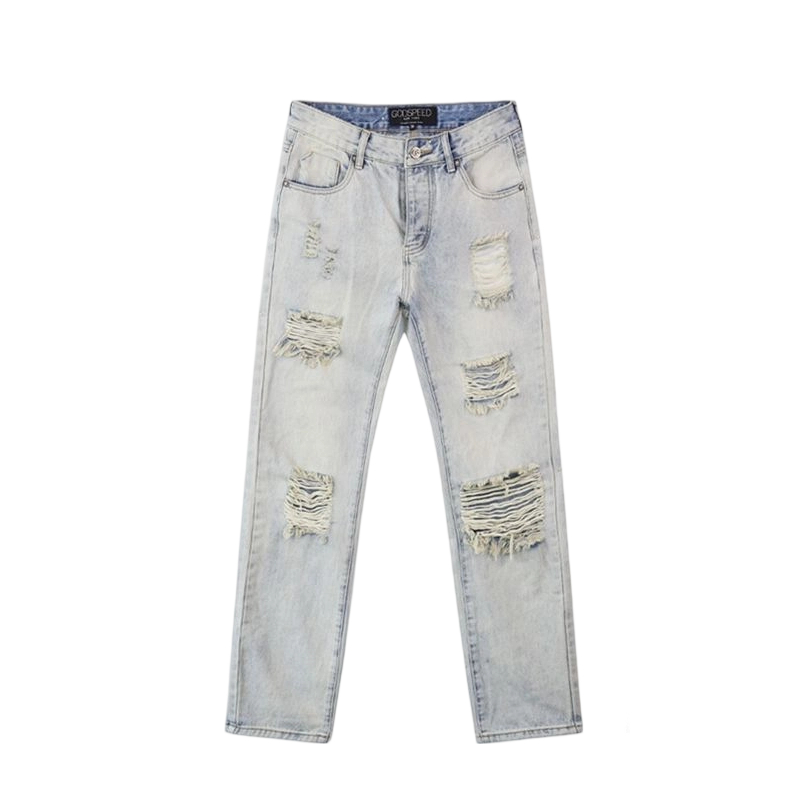 Godspeed Light Blue Ripped Jeans OKZY2026257