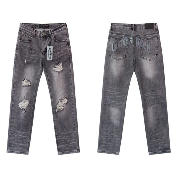 Godspeed Grey Ripped Logo Jeans OKZY2026261