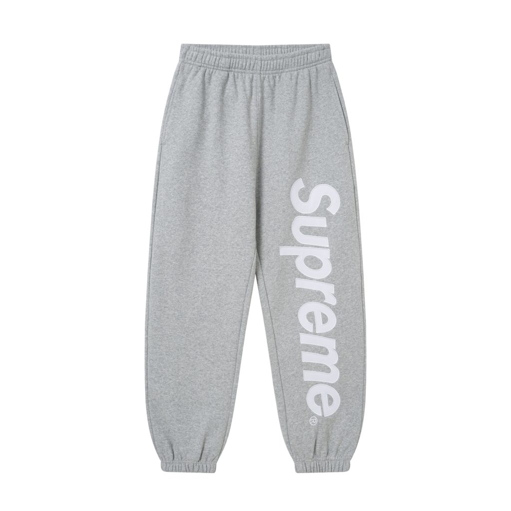 Supreme Grey Vertical Logo Sweatpants OKZY2026291