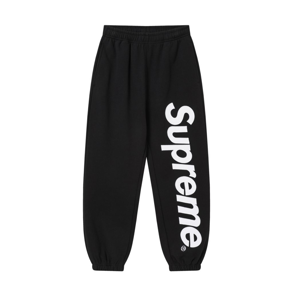 Supreme Black Vertical Logo Sweatpants OKZY2026292