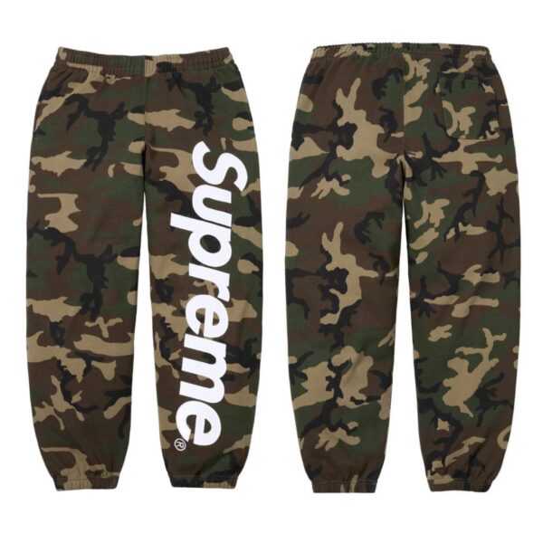 Supreme Camo Vertical Logo Sweatpants OKZY2026293